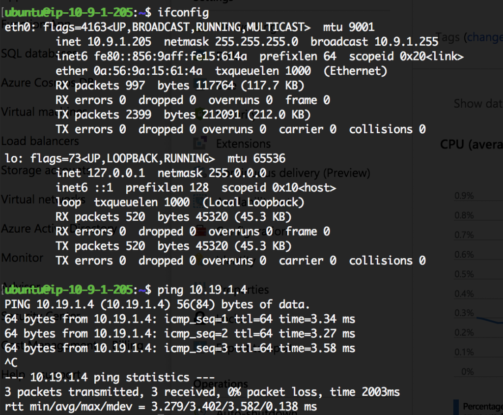 AWS-to-Azure ping test